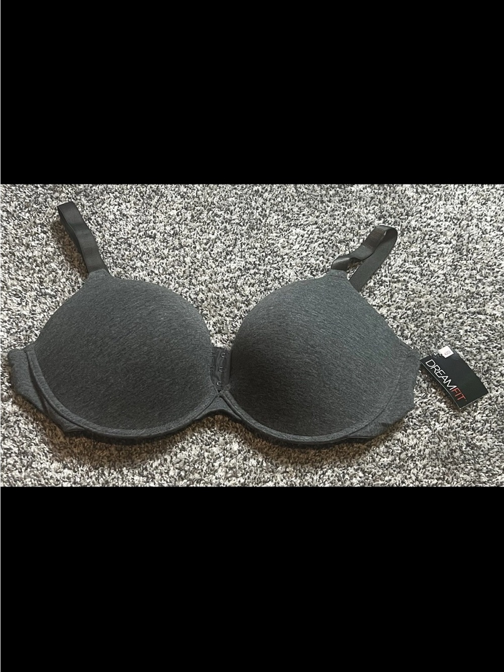 Women's Padded T-Shirt Bra - Charcoal